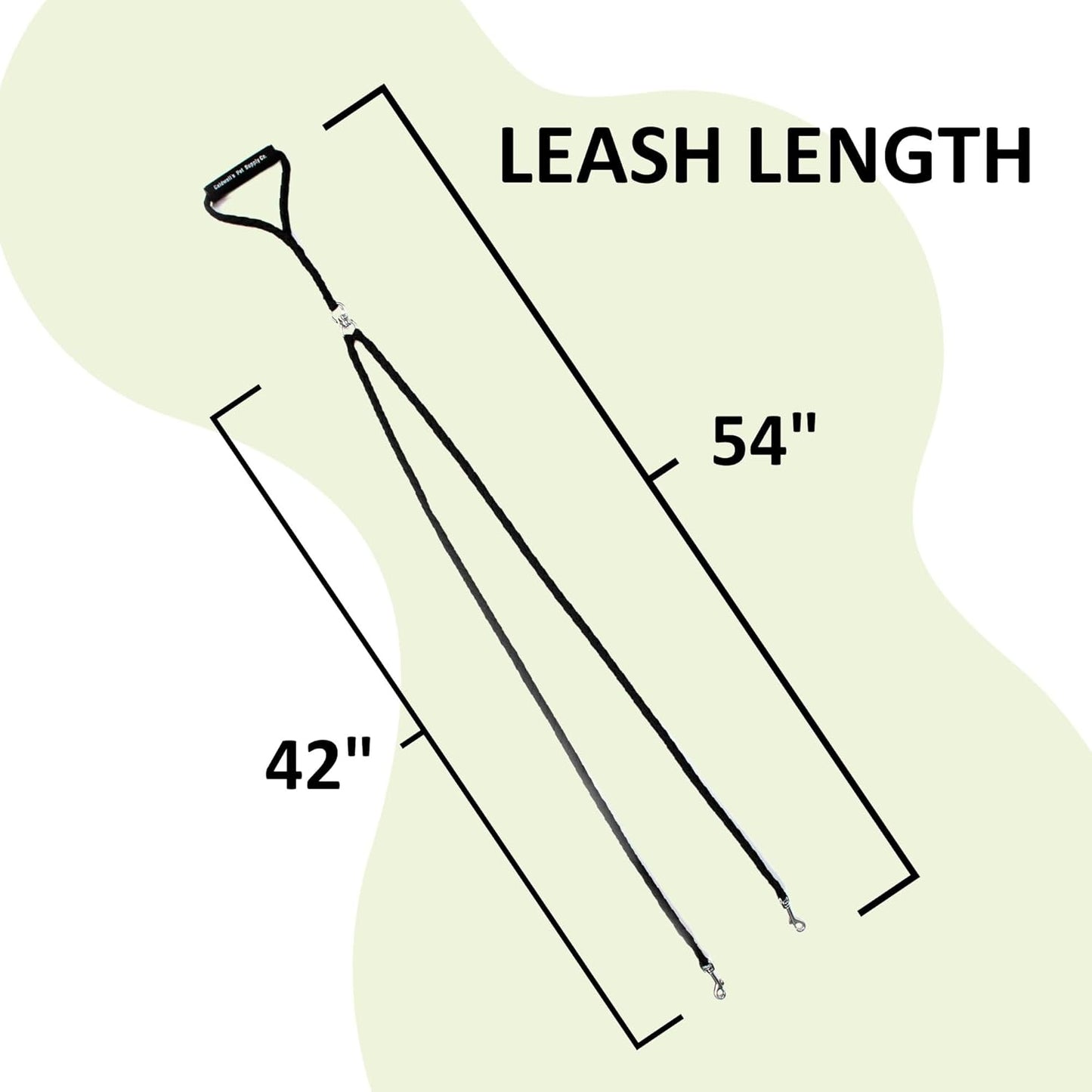 Caldwell's Pet Supply Co. Dual Dog Leash, Double Dog Leash for Two Dogs, Tangle Free, Heavy Duty Double Ended Tandem Leashes with Padded Handle with Tangle-free Swivel, for Small, Medium or Large Dogs