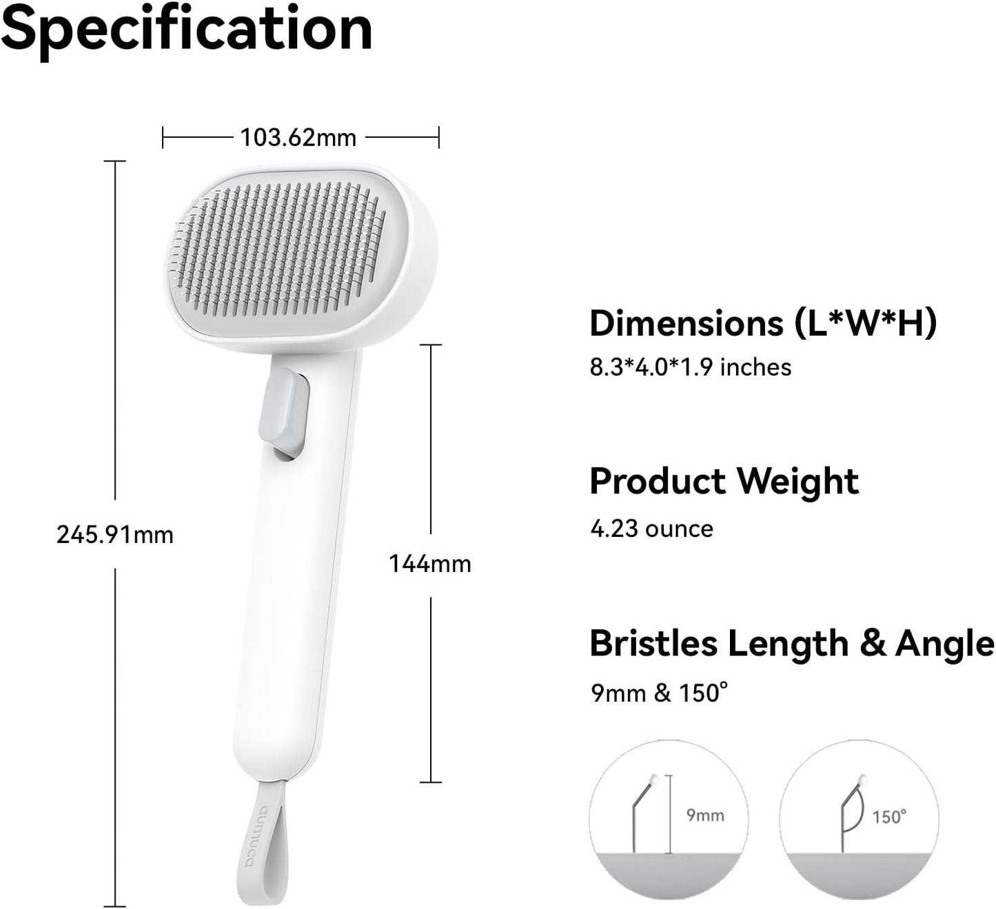 Aumuca Cat Brush for Shedding, Cat Brushes for Indoor Cats, Cat Brush for Long or Short Haired Cats, Cat Grooming Brush Cat Comb for Kitten Rabbit Massage Removes Loose Fur