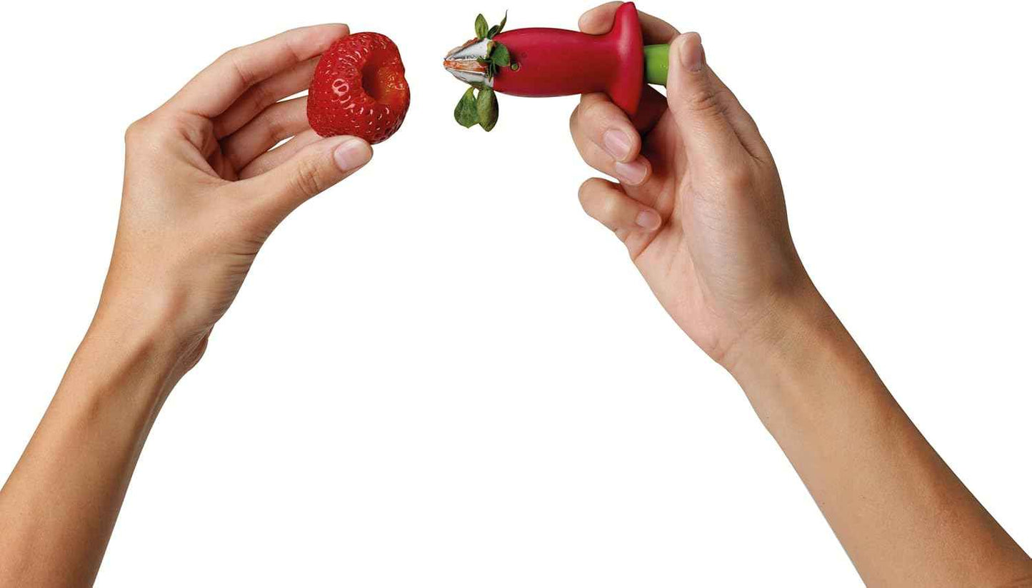 Chef'n Original Stem Gem Strawberry Huller, Red/Green - 102-138-005