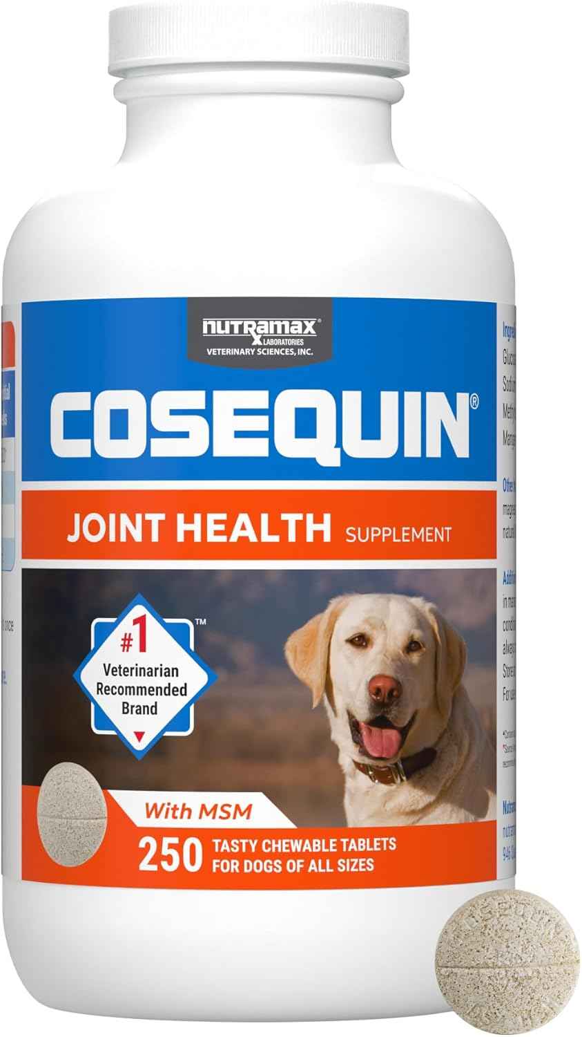 Nutramax Cosequin for Dogs Joint Health Supplement, Contains Glucosamine for Dogs, Plus Chondroitin and MSM, Supports Healthy Joints, For All Breeds and Sizes, Chewable Tablets, 132 Count