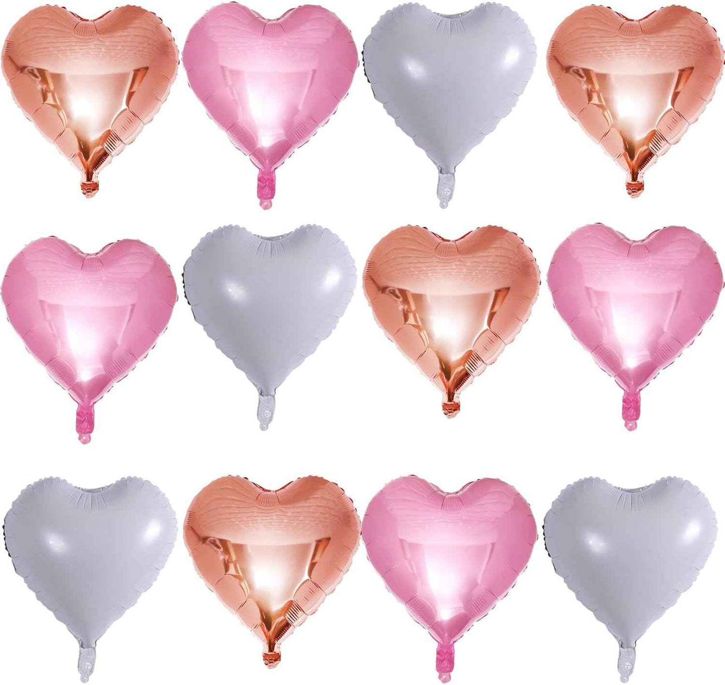 Gradient Pink Heart Shaped balloons Pack of 10,18 Inch Love Valentine Balloons Heart Romantic Balloons For Valentines Day Propose Marriage Wedding Bridal Shower Engagement Party Decorations