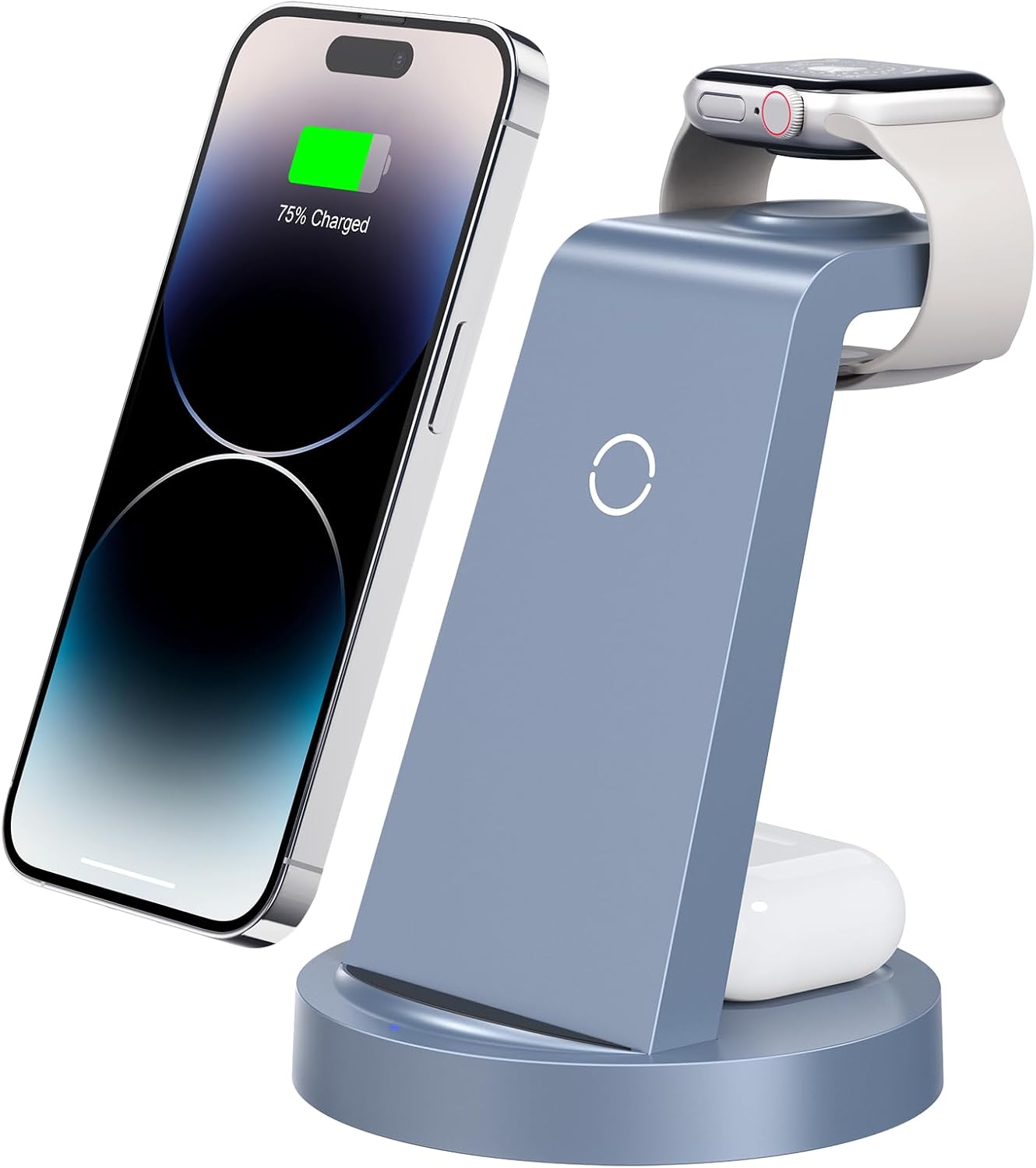 3 in 1 Charging Station for iPhone, Wireless Charger for iPhone 17 16e 16 15 14 13 12 11 X Pro Max & Apple Watch - Wireless Charging Station for AirPods 4 3 Pro - Rayz Mart