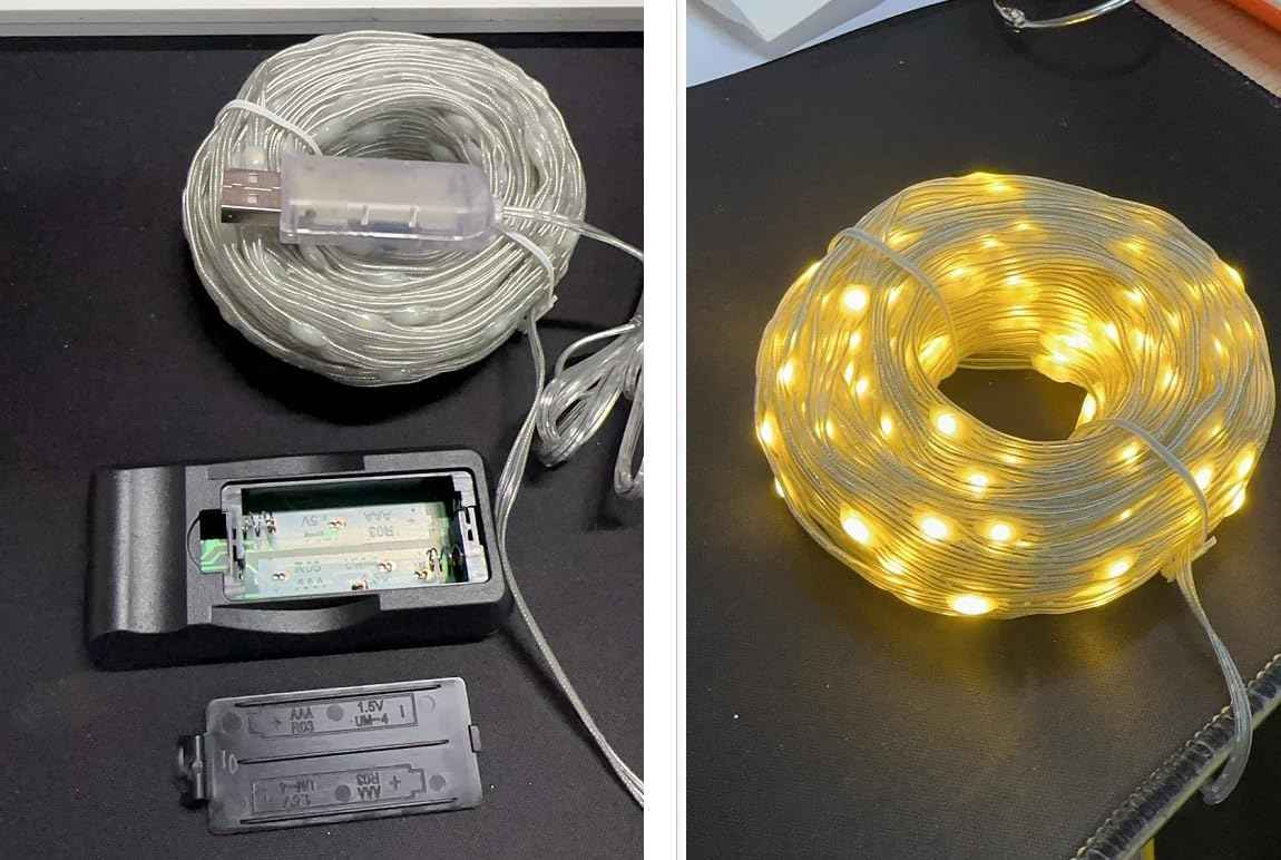 Christmas Hallways Ceiling Lights Decorations 65ft LED String Lights with Remote 63 Christmas Ball Ornaments DIY Holiday Party Porch Decor