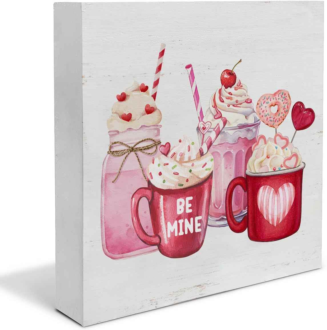 Christian Valentines Decor, Rustic John 3:16 Bible Verse Scriptures Wooden Sign Home Tabletop Shelf Desk Decoration Valentines Day Decor