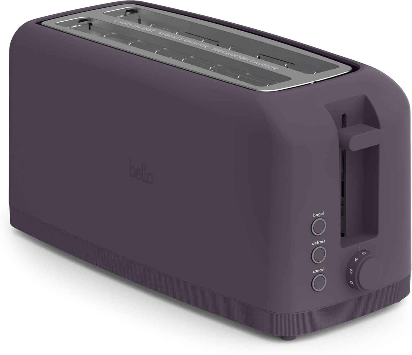 bella 2 Slice Slim Toaster, Fits-anywhere™ Kitchenware, 6 Setting Shade Control with Reheat & Cancel Buttons, Fits sourdough, 10” Long Slot, Anti Jam & Auto Shutoff, 900 Watt, Oatmilk