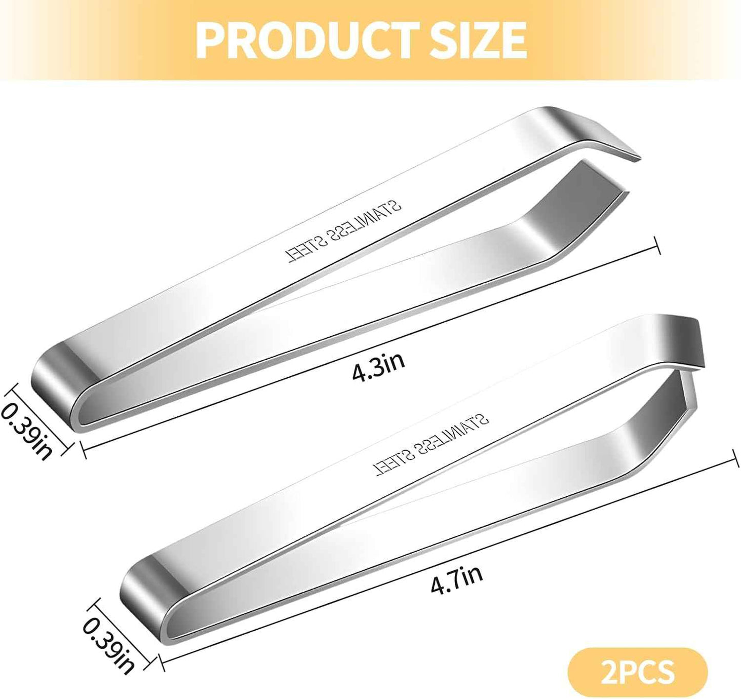 2 PCS Fish Bone Tweezers, 430 Stainless Steel Flat & Slant Pliers Set for Kitchen Removing Salmon Trout Bones,Chicken Feathers