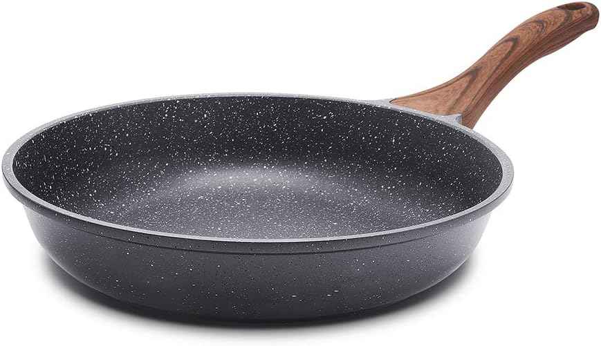 SENSARTE Nonstick Ceramic Frying Pan Skillet, 8-Inch Omelet Pan, Healthy Non Toxic Chef Pan, Induction Compatible Egg Pan with Heat Resistant Handle, PFAS-Free, White