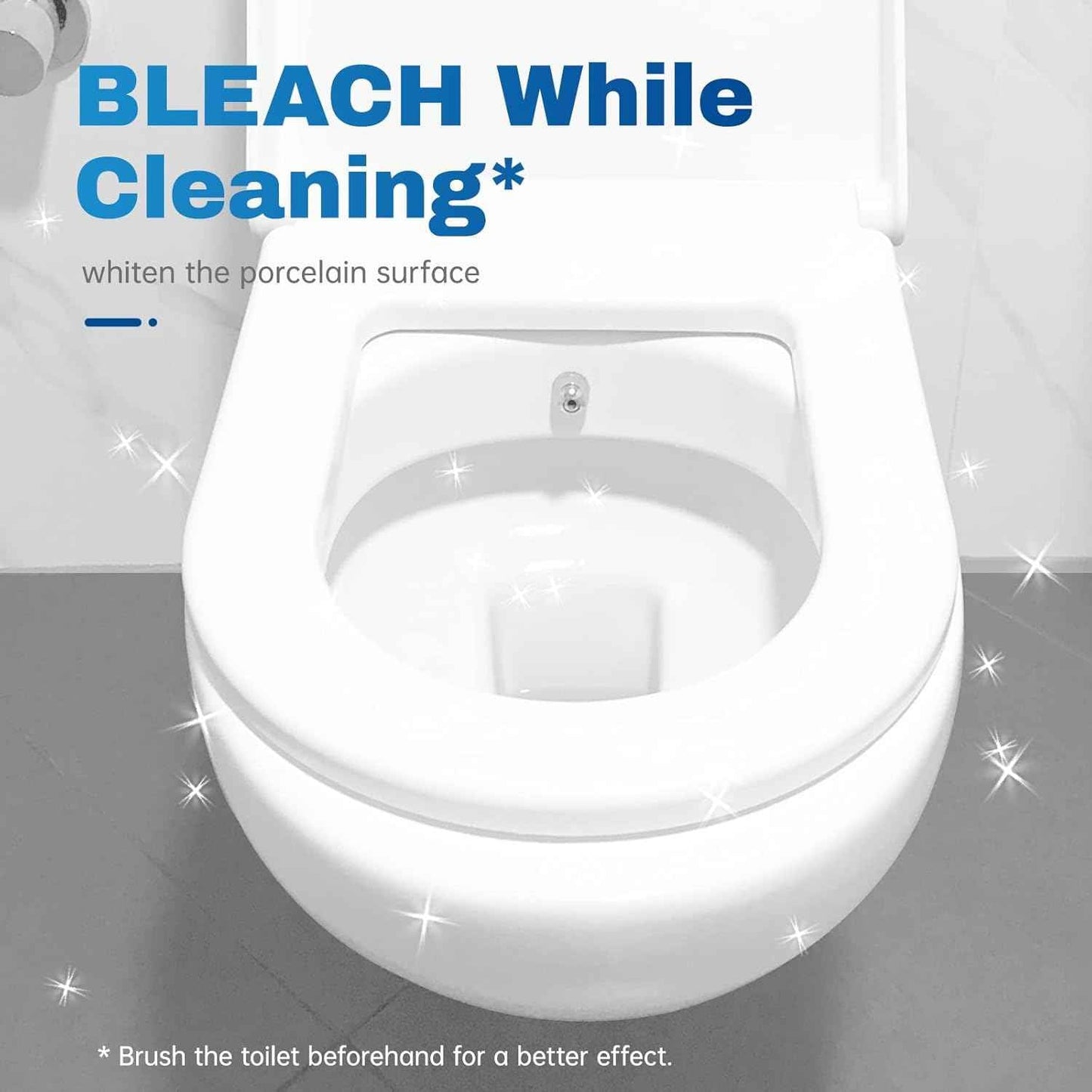 Vacplus Toilet Bowl Cleaner Tablets, 30-Pack, Automatic Toilet Bowl Cleaners with Bleach