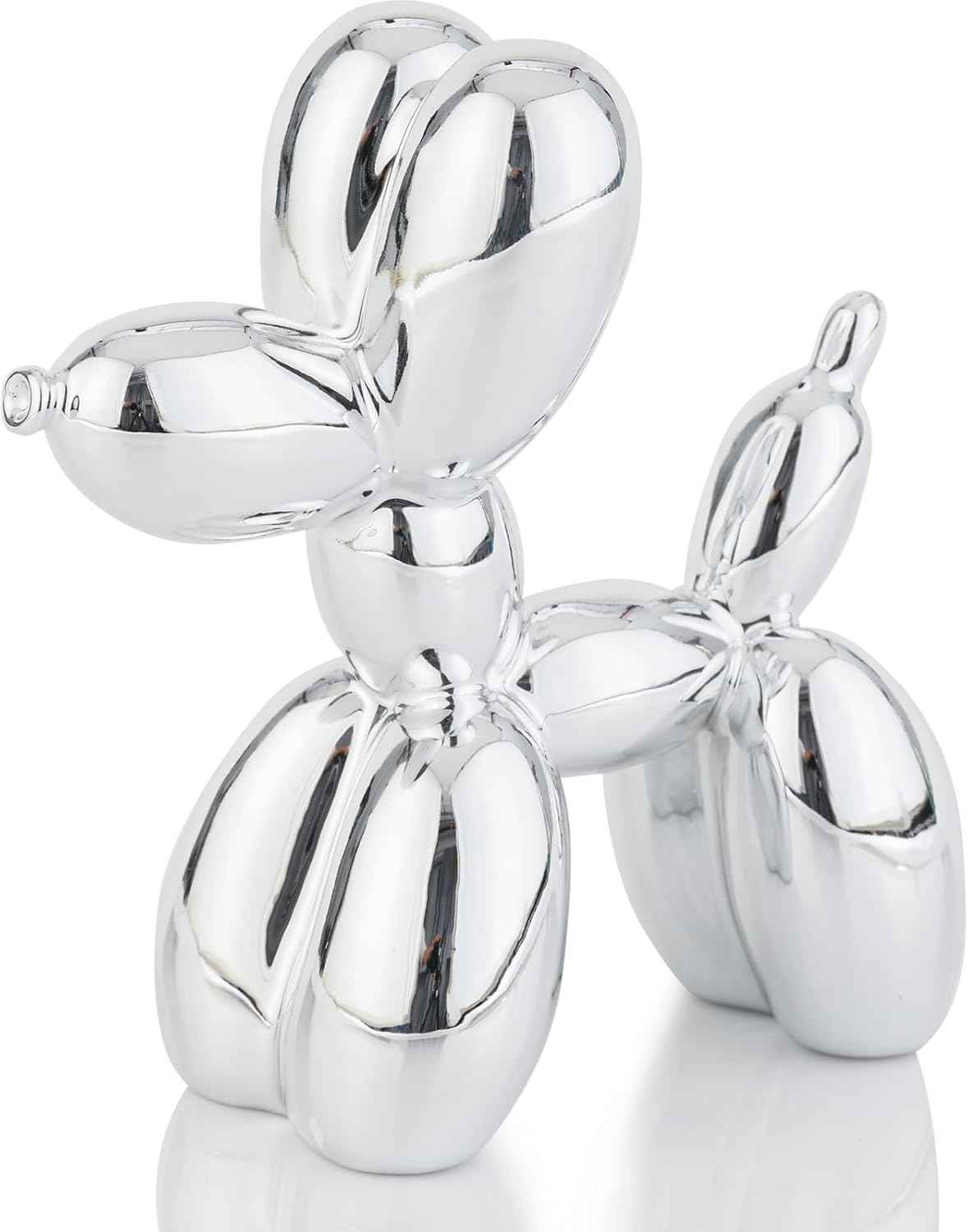 Red Balloon Dog Statue Decor, 4 inch Small Knick Knacks Balloon Dog Animal for Desk Shelf Décor