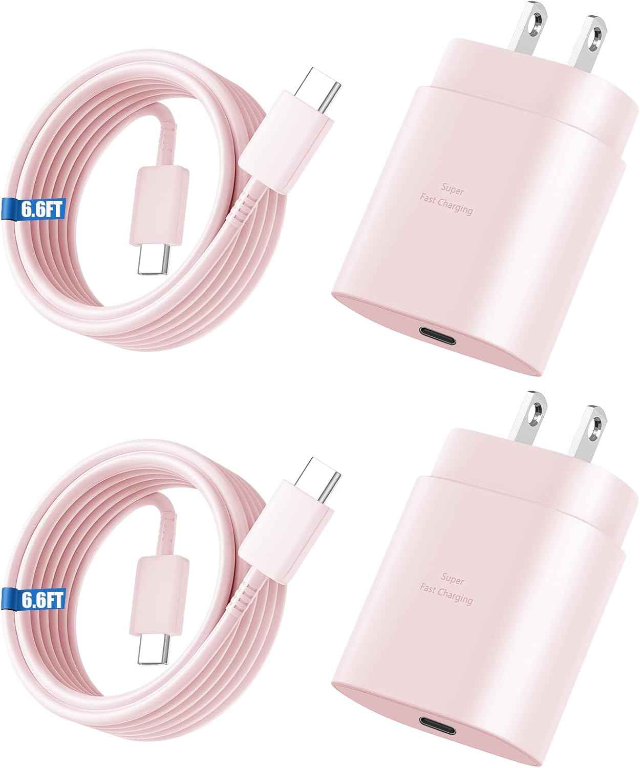 Super Fast Charger Type C, 25W USB C Wall Charger Fast Charging for Samsung Galaxy S25 Ultra/S25/S25+/S24+/S24 Ultra/S24/S24+/S23 Ultra/S22 Ultra/S21 with 10FT Long Android Type C Charger Cable 2Pack