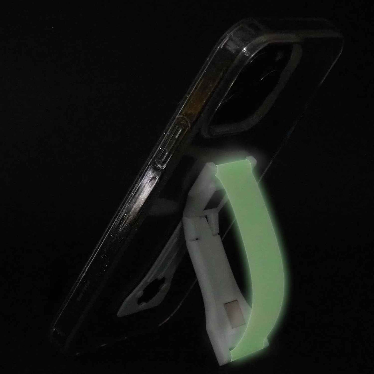 LOVEHANDLE PRO Premium Phone Grip - Silicone Phone Strap - Magnetic Phone Mount and Kickstand for Smartphone and Tablet - Natural Glow Silicone