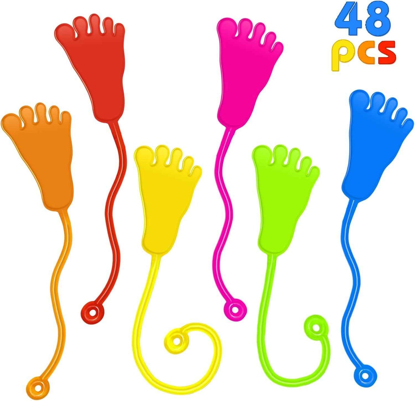 Sticky Hands Bulk 48 PCS Party Favors for Kids 4-8 8-12 Stretchy Sticky Hand Toy Christmas Stocking Stuffers for Kids Goodie Bag Stuffers Fillers Classroom Prizes Student Gifts Birthday Party Supplies