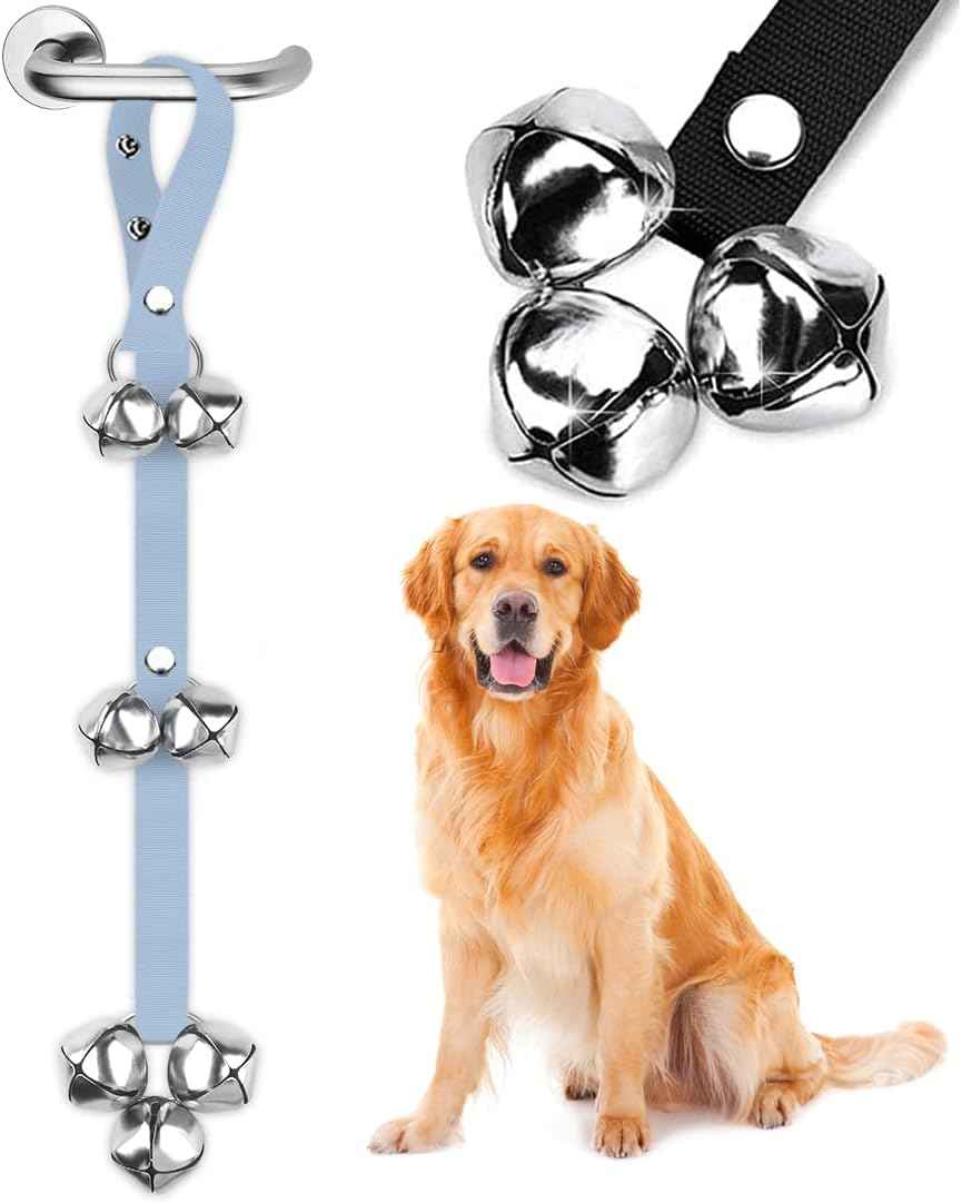 BLUETREE Dog Doorbells Premium Quality Training Potty Great Dog Bells Adjustable Door Bell Dog Bells for Potty Training Your Puppy The Easy Way - 7 Extra Large Loud 1.4 DoorBells