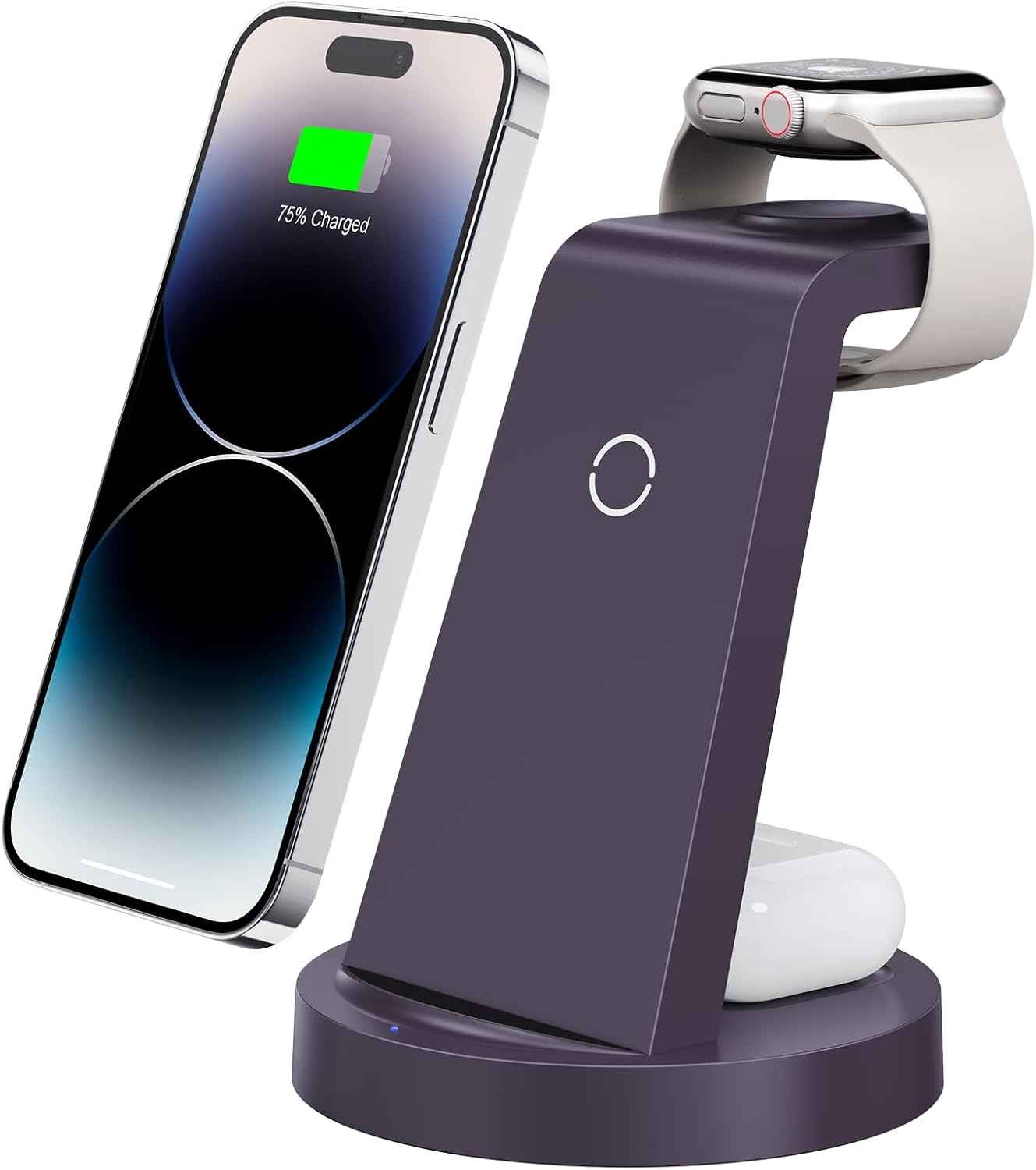 3 in 1 Charging Station for iPhone, Wireless Charger for iPhone 17 16e 16 15 14 13 12 11 X Pro Max & Apple Watch - Wireless Charging Station for AirPods 4 3 Pro