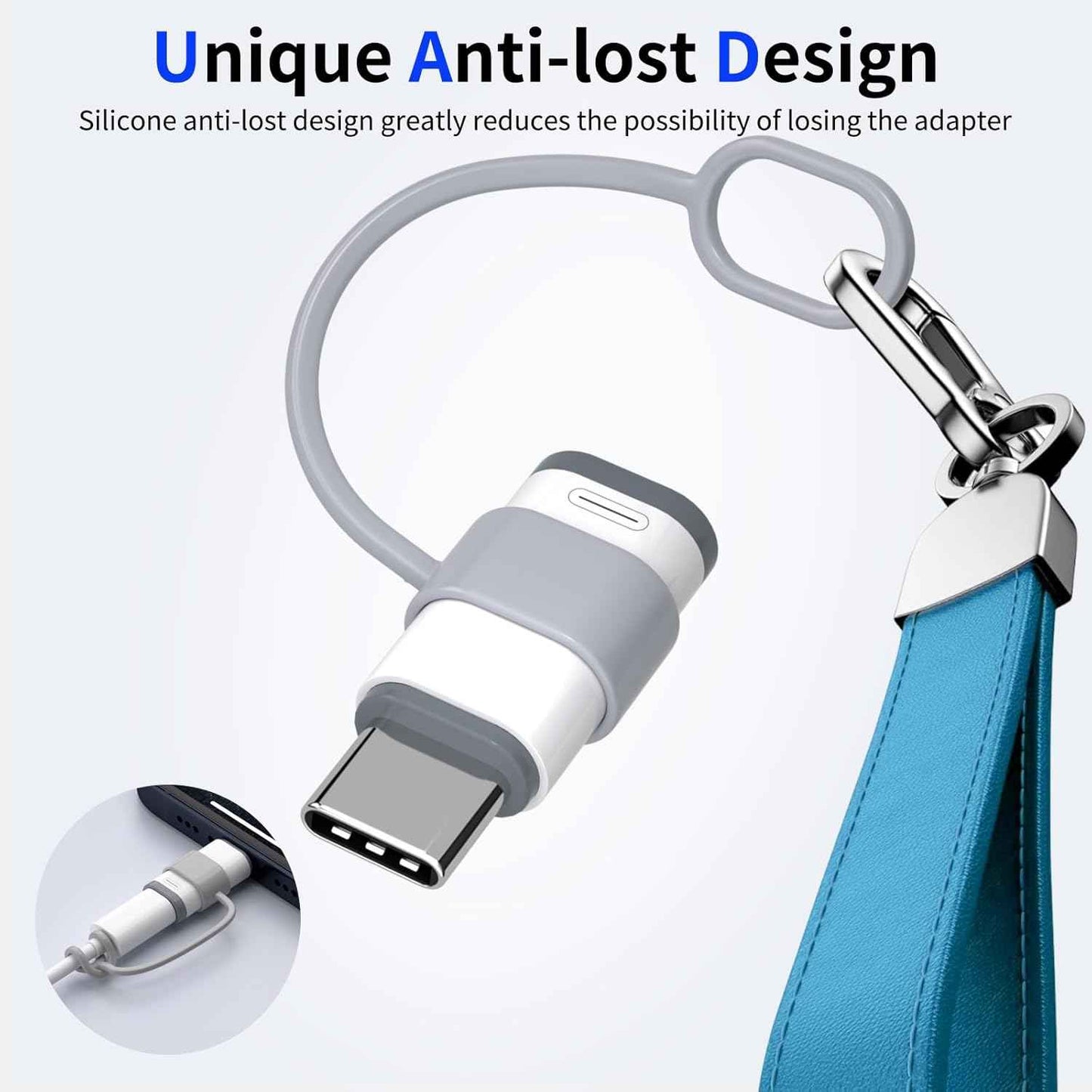 4 Pack Lightning to USB C Adapter for iPhone 15/16/17 Pro/17 Pro Max,for iPhone 17/16 Charger,17/16 Accessories,Fast Charging & Data Transfer,USB C Charger Connector Cable,Not for Audio/OTG