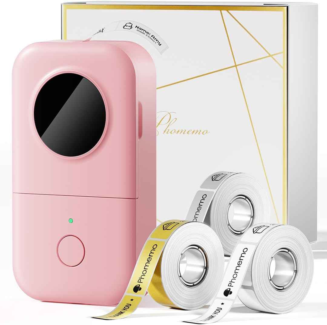 Phomemo Label Maker Machine, D30 Portable Handheld Bluetooth Mini Label Printer, Multiple Templates Smartphone Thermal Small Label Makers for Kid School Items, Classroom Teacher Supplies, Easy to Use