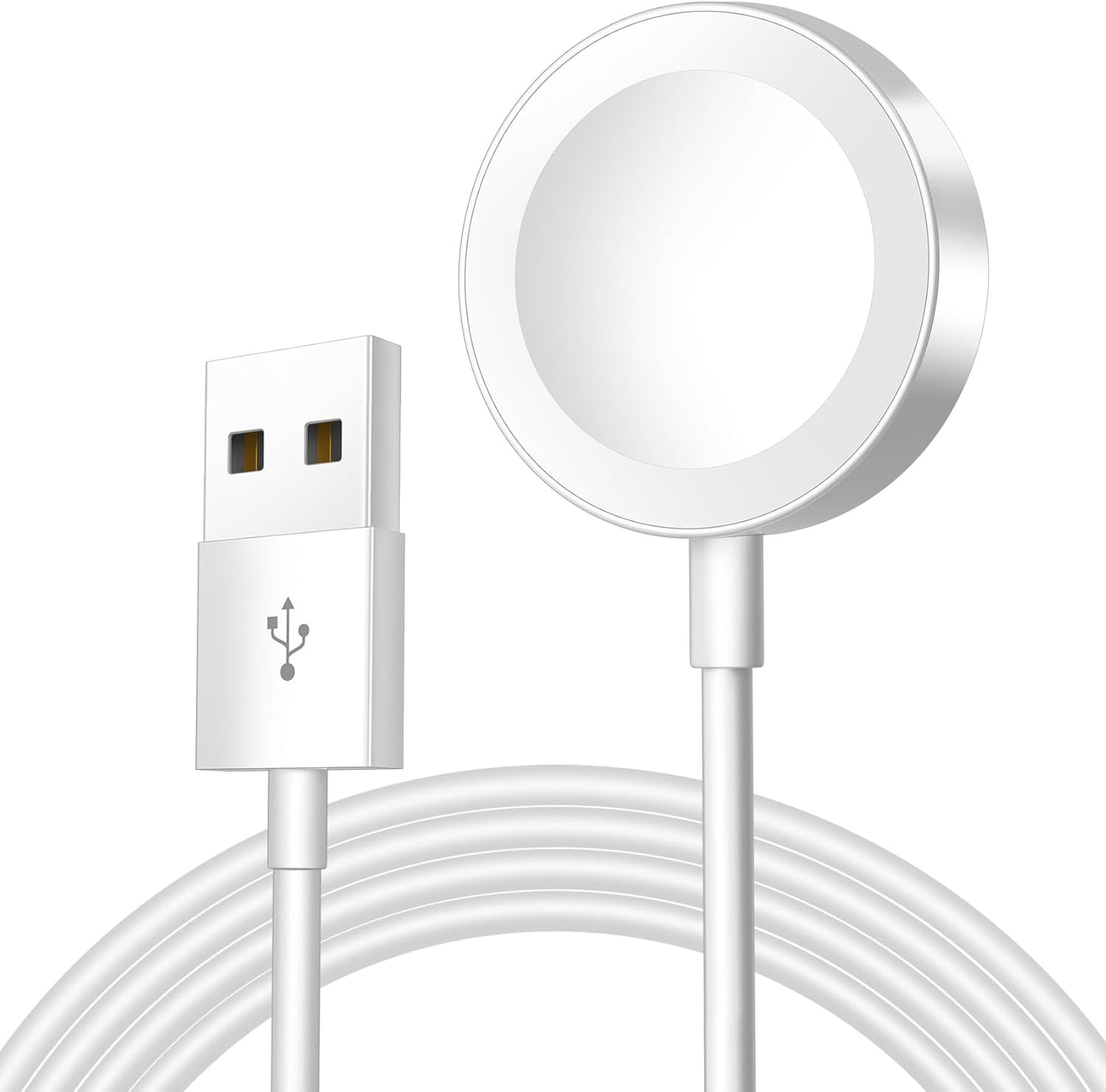 2026 upgraded magnetic charging cable for apple watch charger, usb c port, wireless charging cable for iwatch series ultra, 10, 9, 8, 7, 6, se, se2, 5, 4, 3, 2 - 3.3ft - white