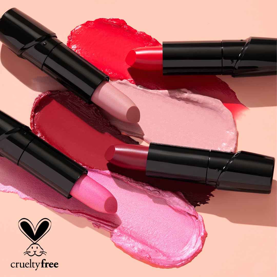 wet n wild Silk Finish Lipstick, Hydrating Rich Buildable Lip Color, Formulated with Vitamins A,E, & Macadamia for Ultimate Hydration, Cruelty-Free & Vegan - Cherry Frost