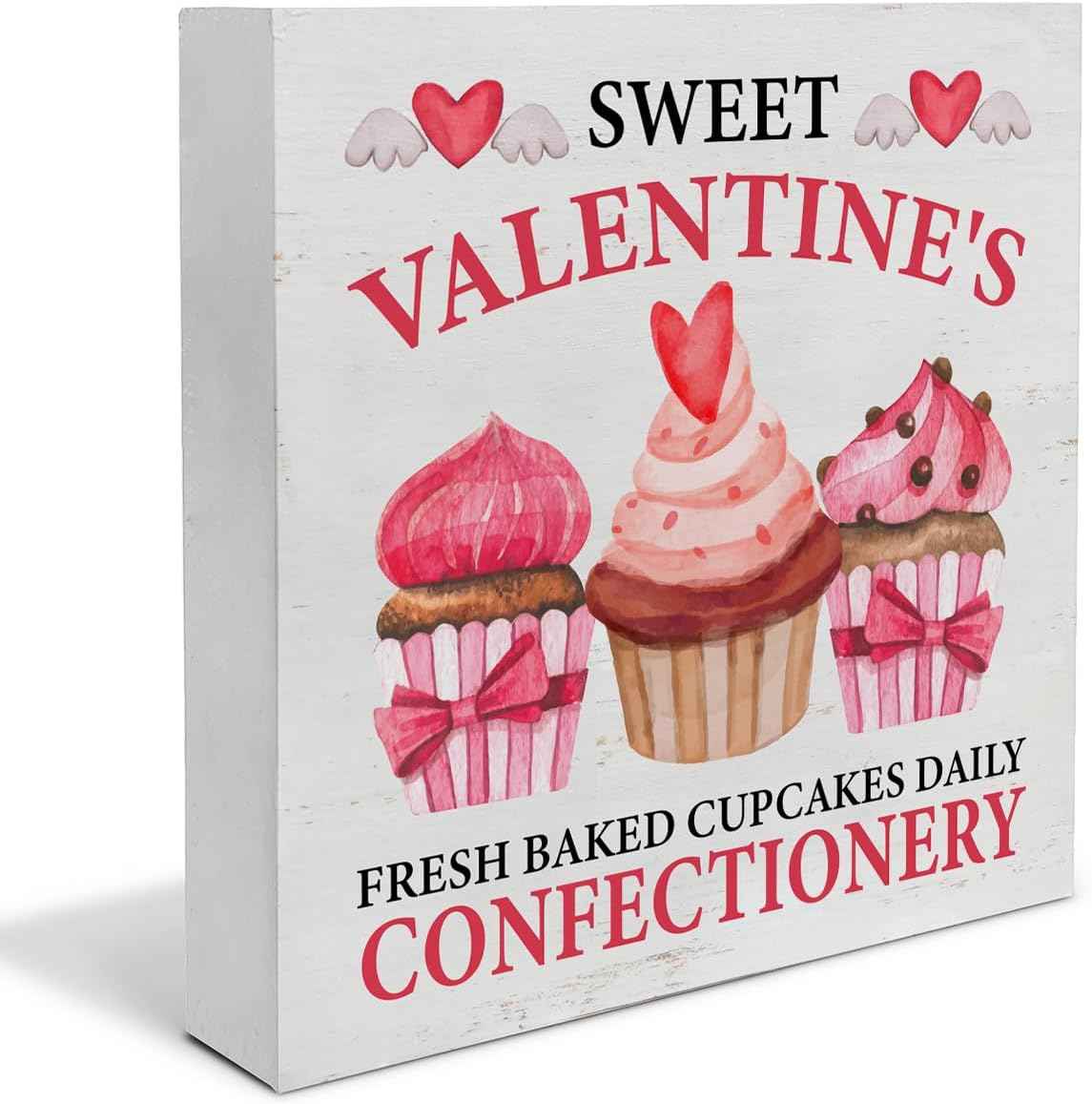 Christian Valentines Decor, Rustic John 3:16 Bible Verse Scriptures Wooden Sign Home Tabletop Shelf Desk Decoration Valentines Day Decor