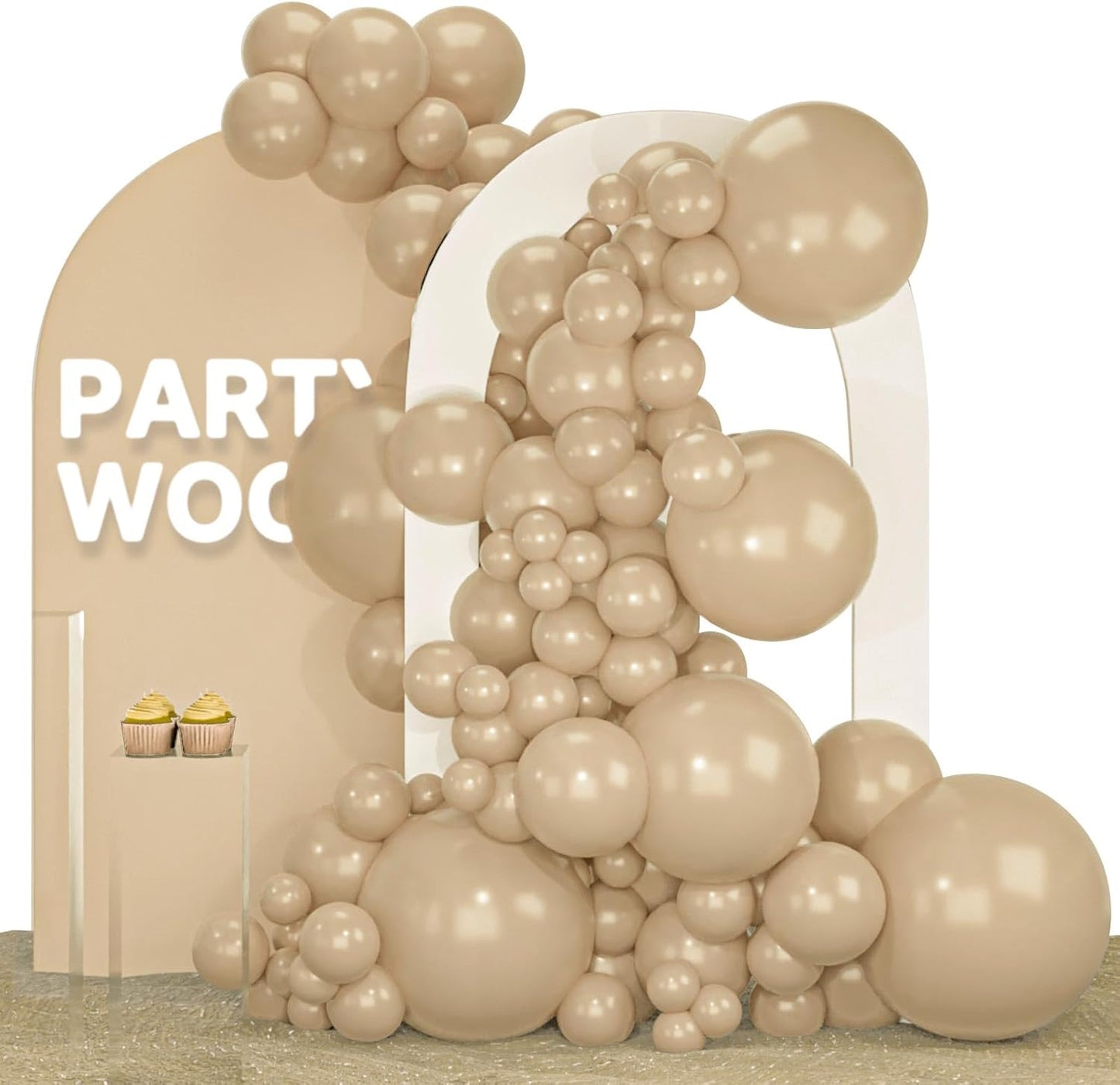 PartyWoo Gold Balloons 140pcs Different Sizes of 18 12 10 5 Inch Gold Balloon Arch Kit Garland for Birthday Wedding Anniversary Baby Shower Graduation Retirement Casino Party Decorations Gold-G101