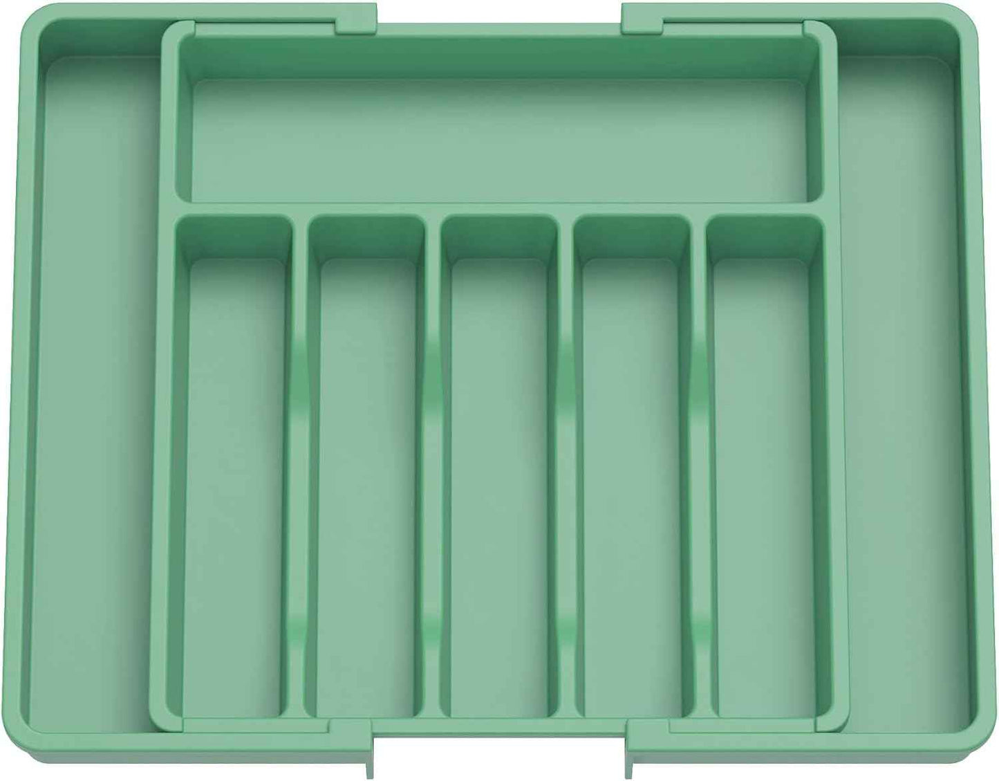 Lifewit Large Silverware Drawer Organizer, Expandable Utensil Tray for Kitchen, BPA Free Flatware and Cutlery Holder, Adjustable Plastic Storage for Spoons Forks Knives, Large, Black