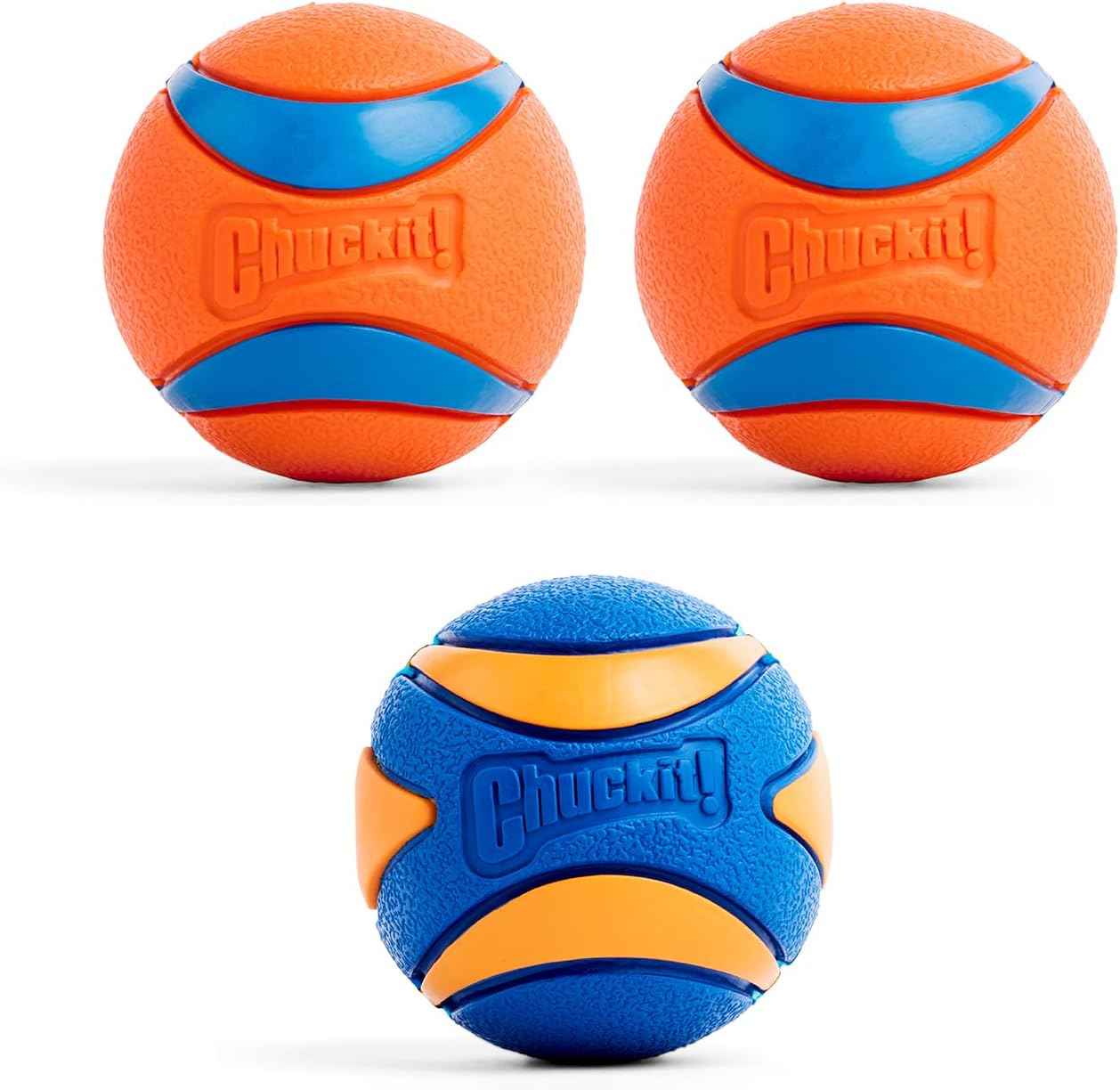 Chuckit! Ultra Ball Dog Toy - Medium Bouncy Fetch Balls For Dogs 20-60 lbs - Made from Durable Rubber - Floating Water Pet Toys - Size Medium - 2.5-inch Diameter - Pack of 2
