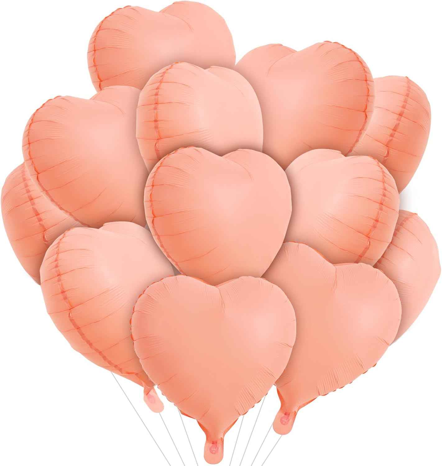 TONIFUL 30Pcs 18 Inch Red Heart Balloons Valentine’s Day Heart Shape Foil Mylar Balloons Decoration for Romantic Valentine's Day Wedding Bridal Shower Anniversary Engagement Party Supplies