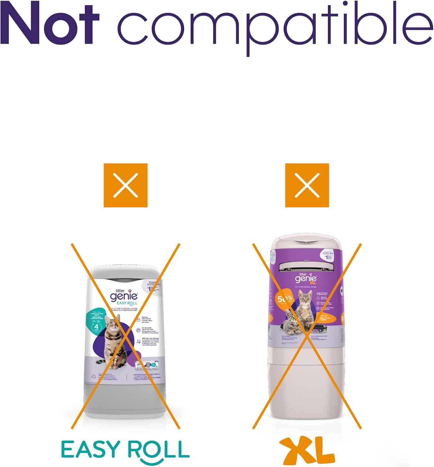 Litter Genie Refill Bags | Jumbo 1-Pack, 28 total ft | Up to 4 Months of Supply in 1 Cartridge | Ultimate Odor Control Cat Litter Bags