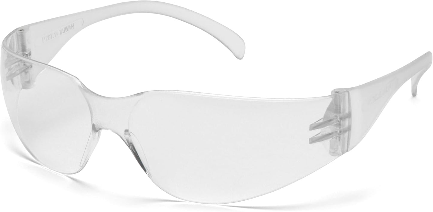 Pyramex Intruder Safety Eyewear Clear Frame Full Foam Padding Clear Anti-Fog Lens | Full Foam Padding, Clear Frame