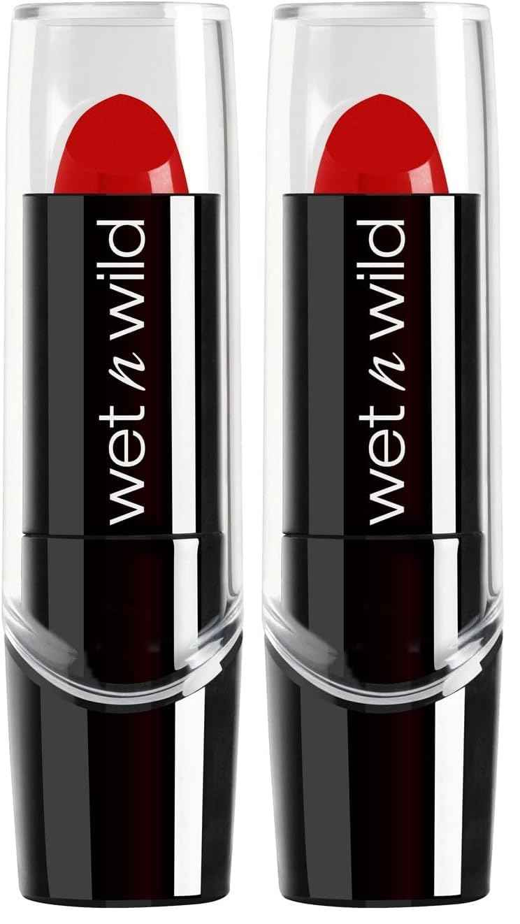 wet n wild Silk Finish Lipstick, Hydrating Rich Buildable Lip Color, Formulated with Vitamins A,E, & Macadamia for Ultimate Hydration, Cruelty-Free & Vegan - Cherry Frost