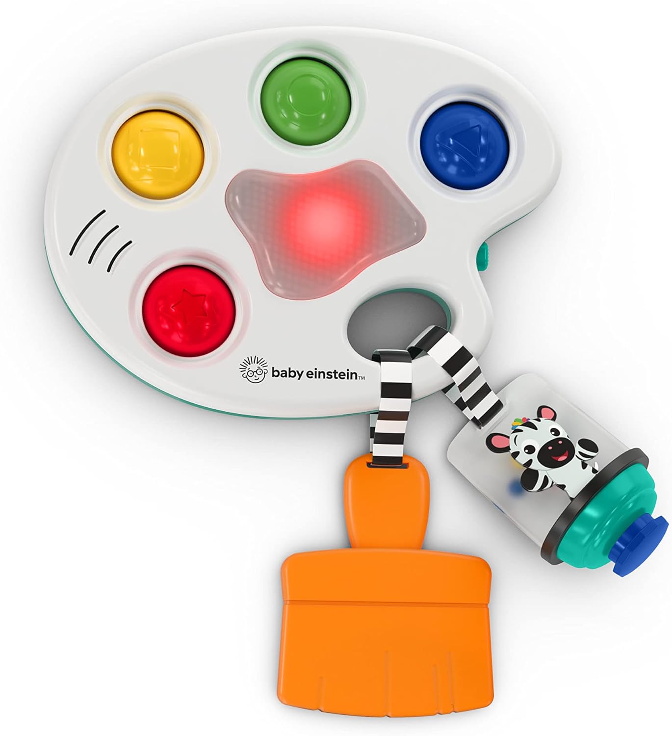 Baby Einstein Outstanding Opus The Octopus Sensory Rattle & Teether Multi-Use Toy, BPA Free & Chillable, 3 Months & up, Multicolored