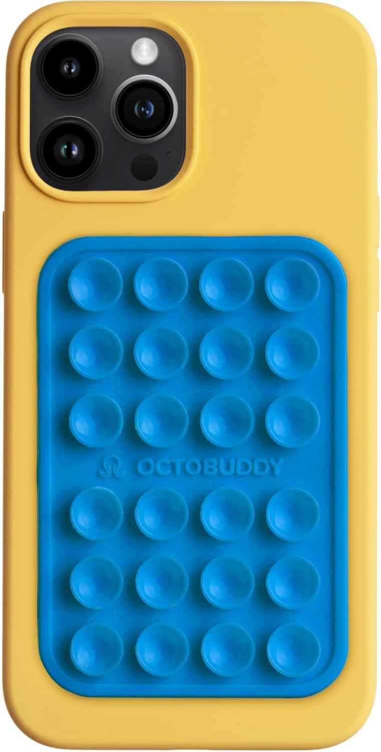 OCTOBUDDY Classic - Silicone Suction Phone Case Adhesive Mount - Hands-Free, Strong Grip Holder for Selfies and Videos - iPhone and Android Compatible - 2.25β³ x 3.25β³, Chalk Pink