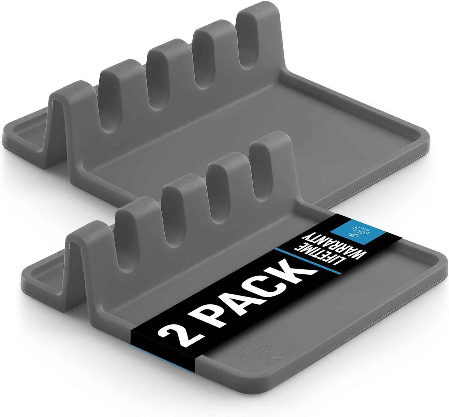 Silicone Utensil Rest with Drip Pad for Multiple Utensils, Heat-Resistant, BPA-Free Spoon Rest & Spoon Holder for Stove Top, Kitchen Utensil Holder for Spoons, Ladles, Tongs & More - by Zulay