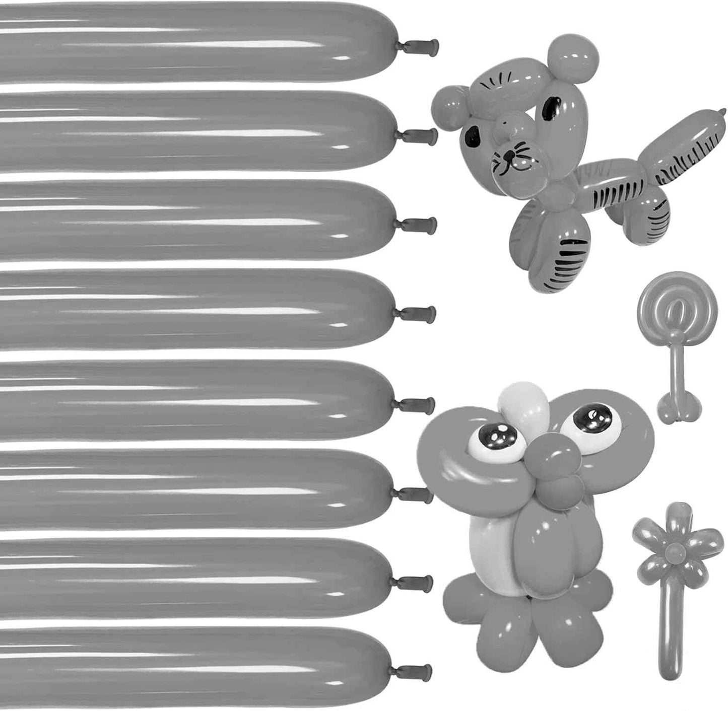 100Pcs 260 Balloons White Long Balloons for Balloon Garland Thickening Skinny Latex Twisting Balloon for Animals Modeling Christmas Birthday Wedding Party Decorations