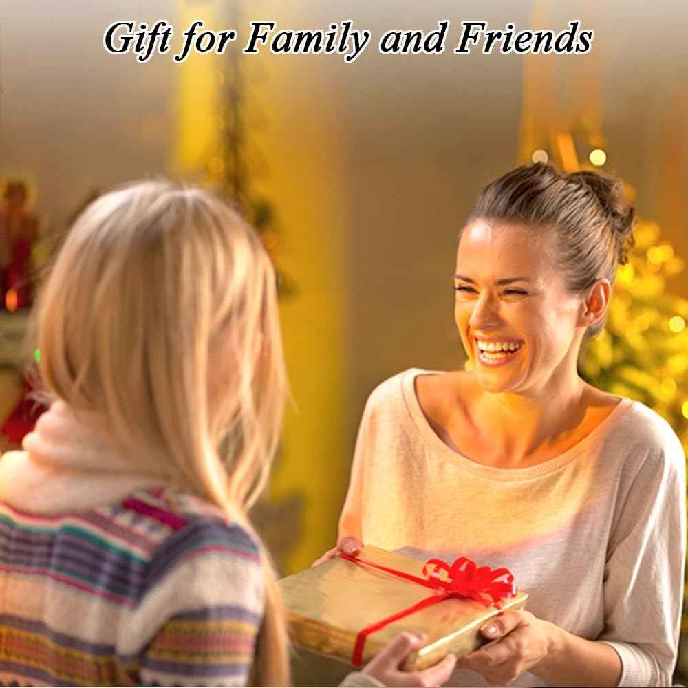 Birthday Gift for Women, Flower Night Light USB Tulip Table Lamp with Wooden Base and Glass Cover for Home Decor Ideal Anniversary Christmas Gift for Mother Wife Sister Daughter Girlfriend and Kids