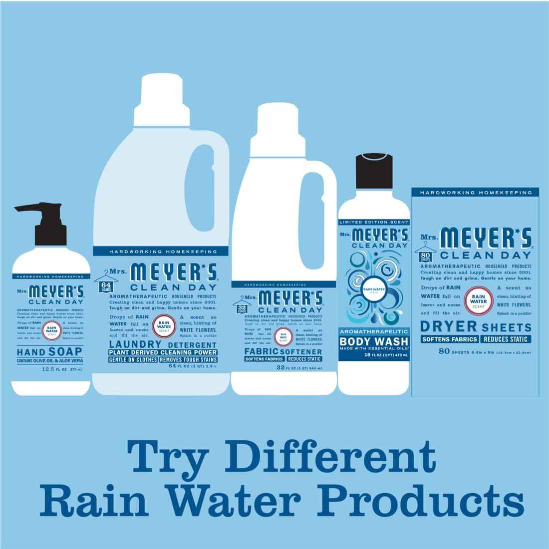 MRS. MEYER'S CLEAN DAY Multi-Surface Everyday Cleaner, Rain Water Scent, 16 Ounce Bottle