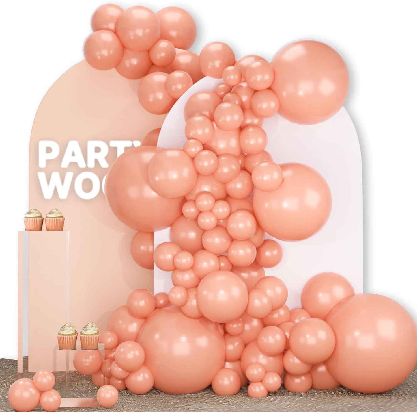 PartyWoo Gold Balloons 140pcs Different Sizes of 18 12 10 5 Inch Gold Balloon Arch Kit Garland for Birthday Wedding Anniversary Baby Shower Graduation Retirement Casino Party Decorations Gold-G101