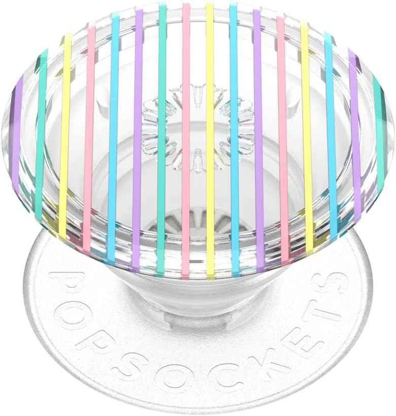 PopSockets Phone Grip for MagSafe with Kickstand, Magnetic Stand, Swappable Top, Secure Hold for iPhone MagSafe Cases, Phone & Tablet Grip - Clear