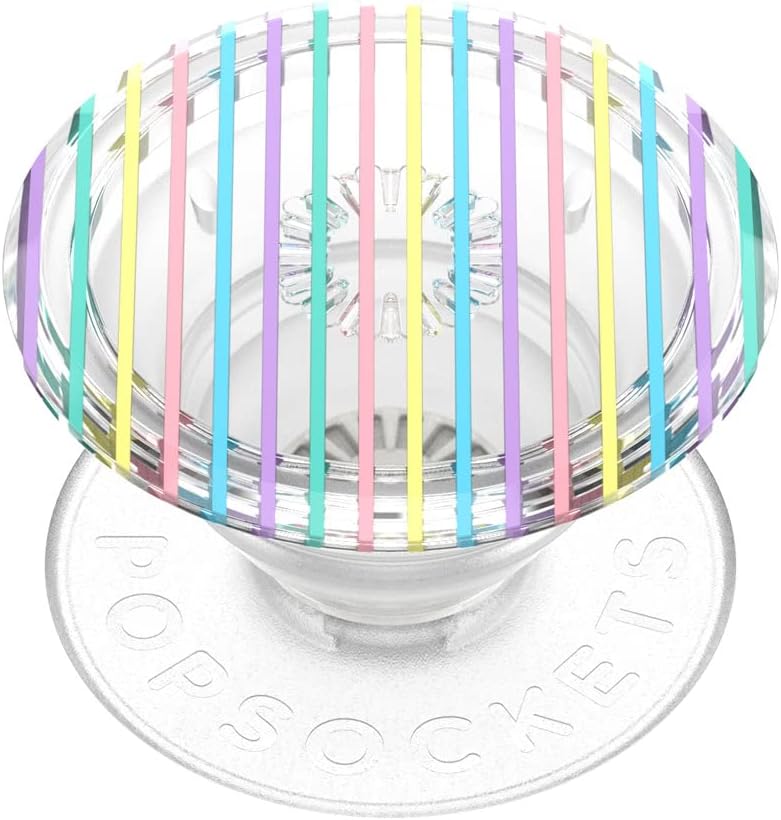 PopSockets Phone Grip for MagSafe with Kickstand, Magnetic Stand, Swappable Top, Secure Hold for iPhone MagSafe Cases, Phone & Tablet Grip - Clear