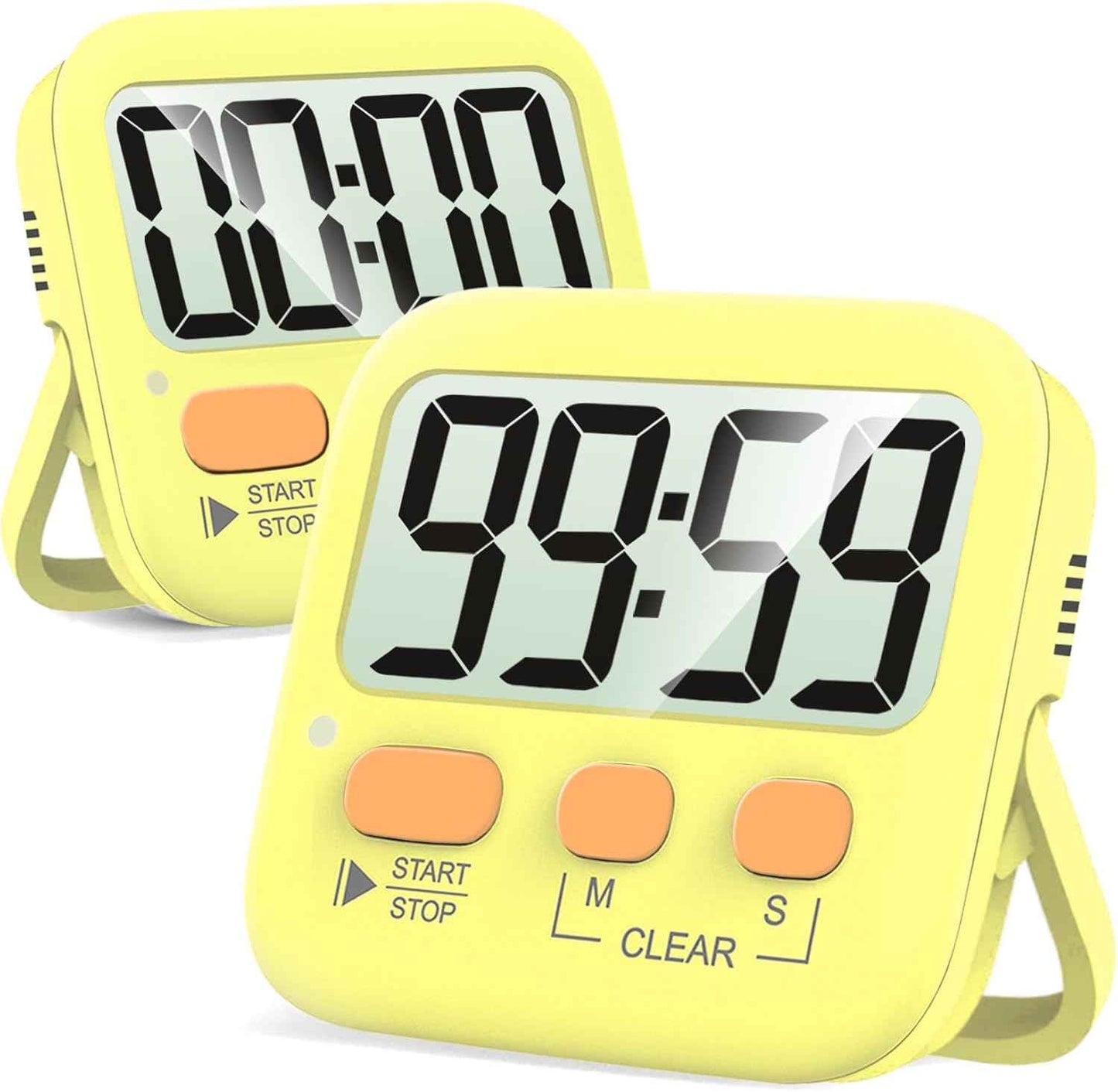 Antonki 2 Pack Digital Timer for Kids, Magnetic Countdown Kitchen Timers for Cooking, Egg, Classroom, Teacher, Exercise, Study, Oven - Battery Included