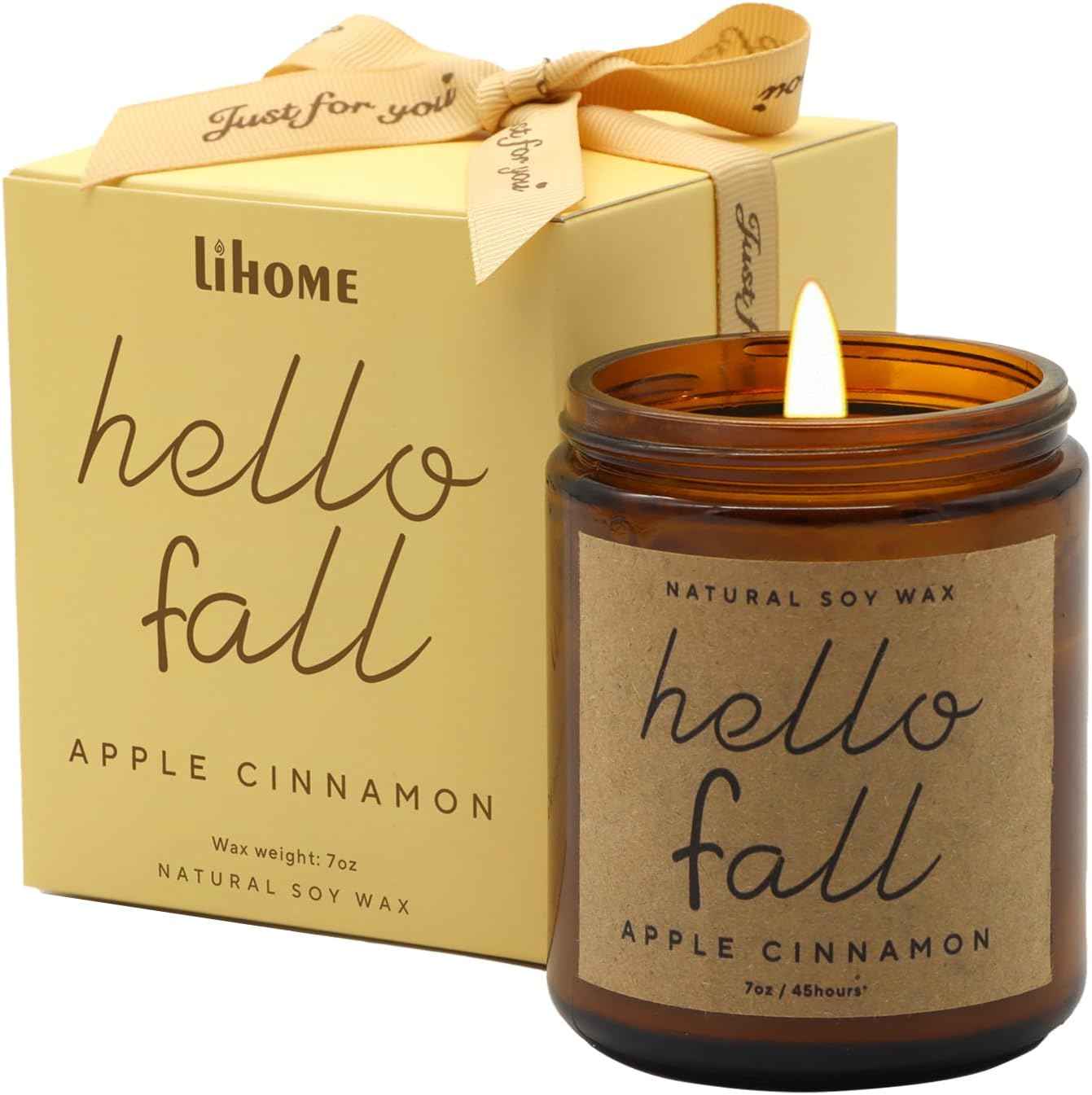 Fall Decorations for Home - Fall Candles, Gifts for Women, Natural Soy Wax Pumpkin Spice Scented Candles