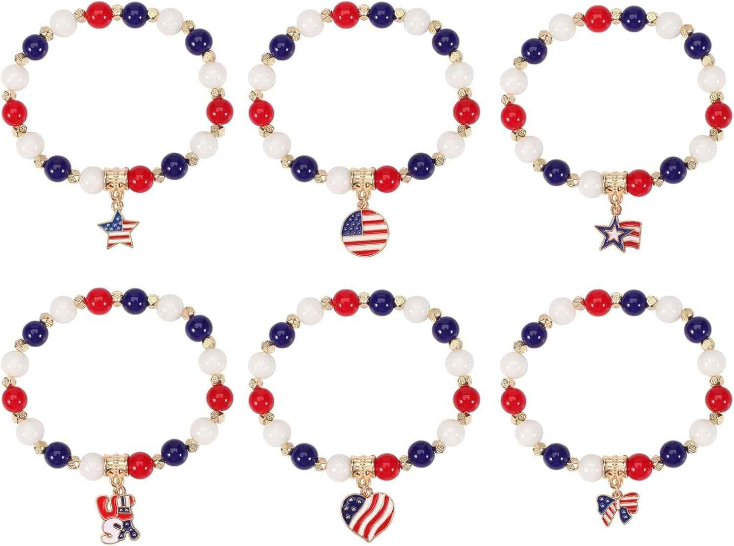 Twinfree Bohemian Bracelets for Women Stretch Multilayer Colorful Beads Bracelet with Charm Jewelry