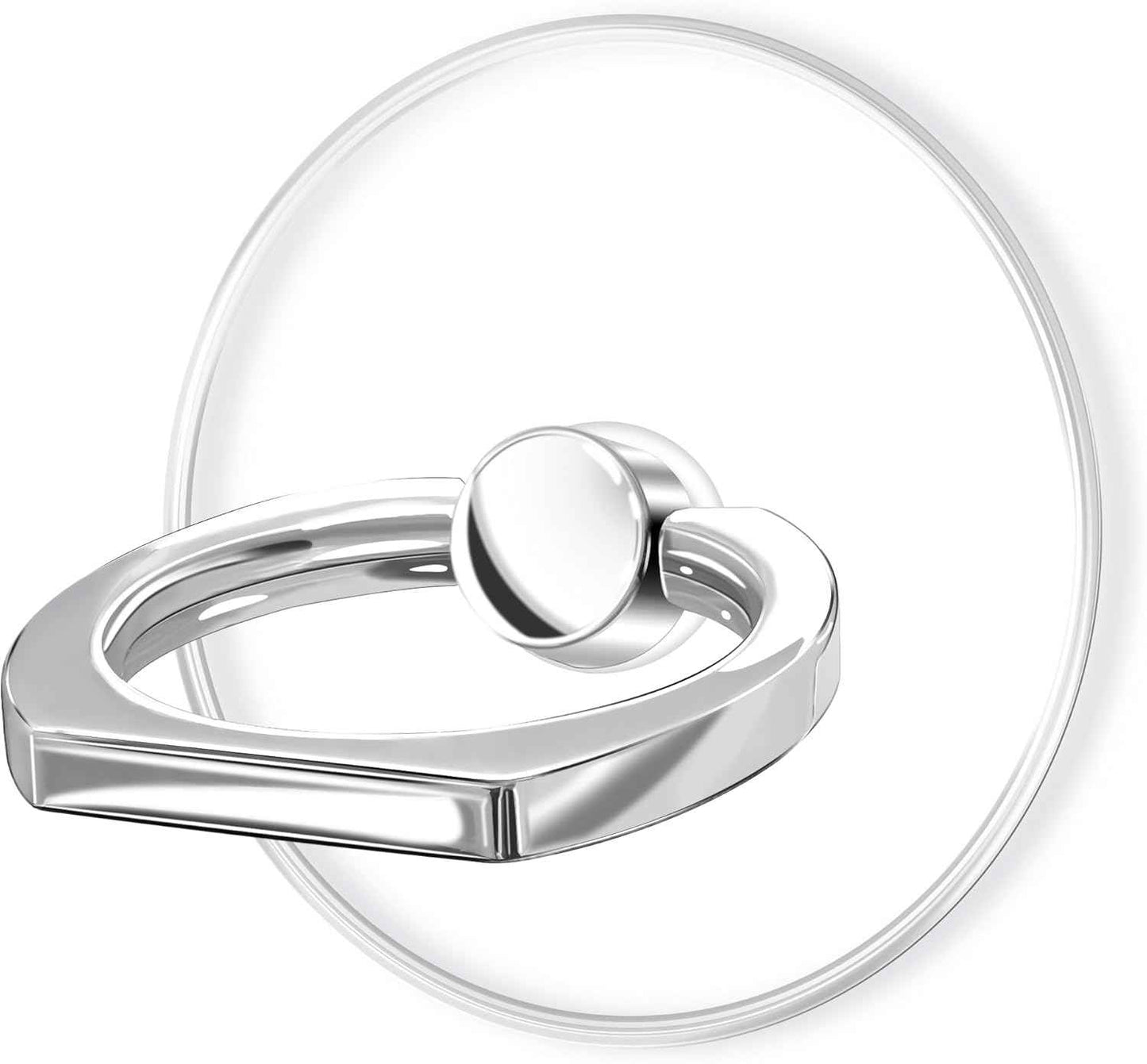 Transparent Clear Phone Ring Grips Holder Kickstand, Finger Ring Stand for Cell Phone Tablet Case Accessories(Round-Clear) (1)