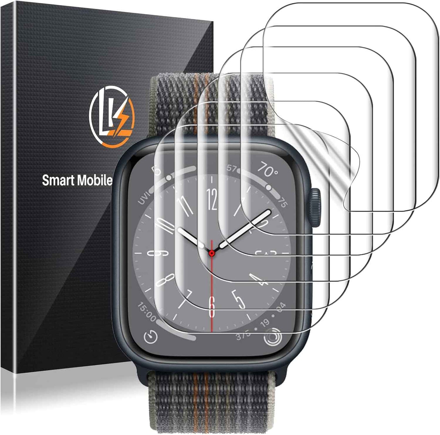 LK 6 Pack for Apple Watch Series 11/ Series 10 Screen Protector 42mm - Anti-Scratch, Self-Healing Soft TPU Screen Protector for Apple Watch 42mm, Bubble Free, HD Transparent, Touch Sensitive