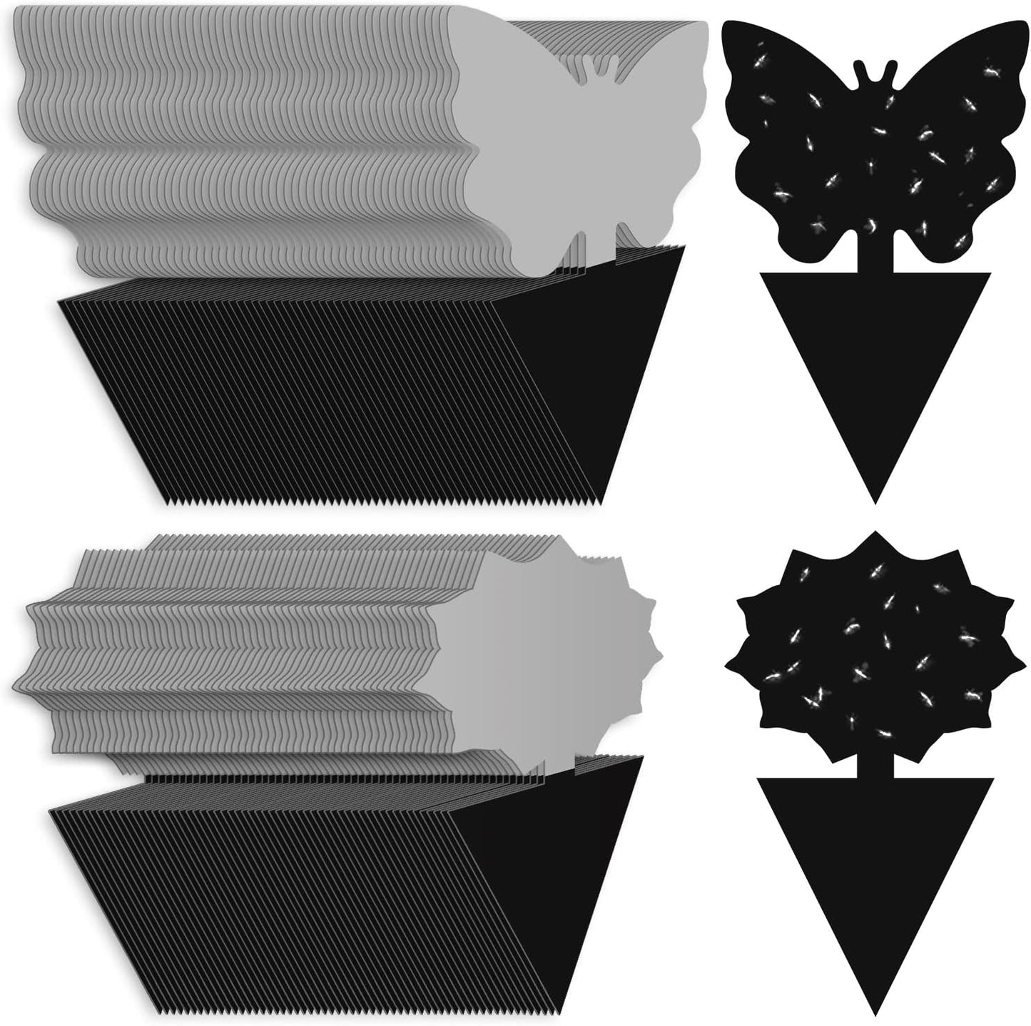 Landisun Fruit Fly Traps 48PCS Fungus Gnat-Traps for Indoor-Outdoor Yellow Fruit-Fly Sticky-Trap Plants Flying Bug Insects Traps