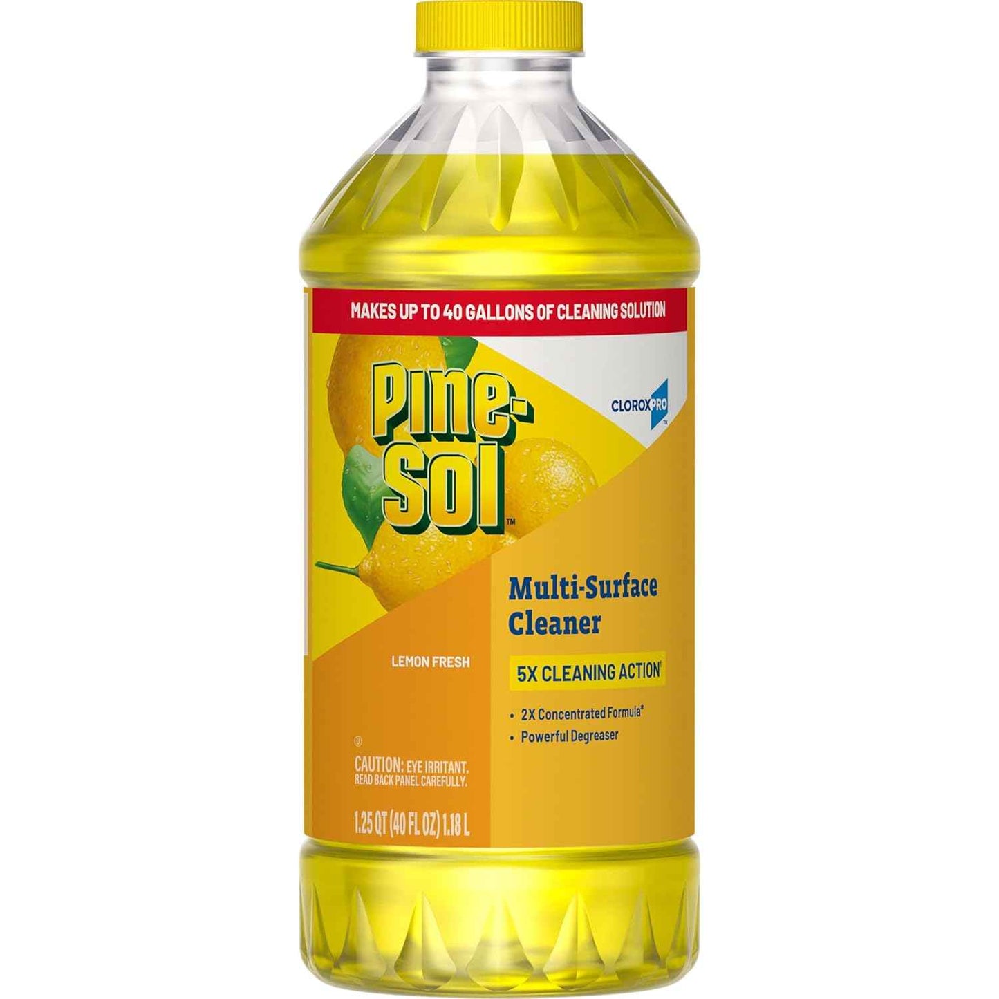 CloroxPro Pine-Sol Multi-Surface Cleaner, All Purpose Cleaner, Lemon Fresh, 40 Fluid Ounces (Package May Vary)