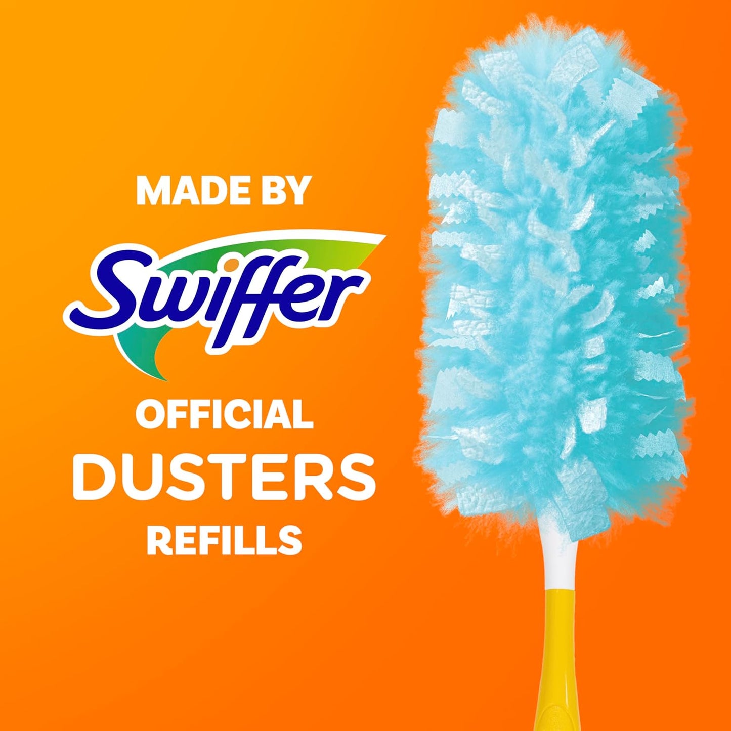 Swiffer Dusters Refill for Cleaning, Made by SWIFFER, Feather & Microfiber Duster Disposable Alternative, for Dusting Furniture, Blinds, Ceiling Fans, Walls, Helps Remove Allergens, Unscented, 18ct - Rayz Mart