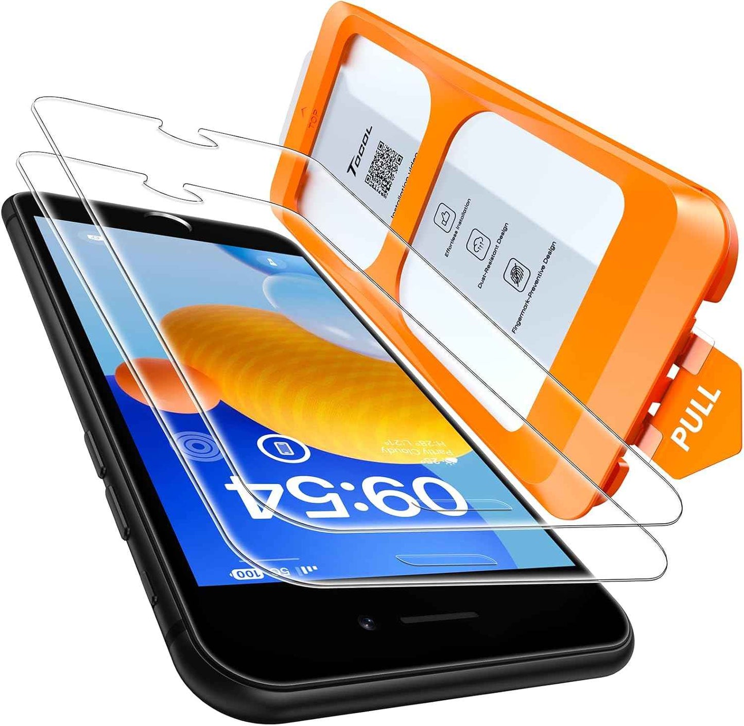 TOCOL for iPhone 17 Screen Protector 6.3 inch 9H Hardness Military Grade Shatterproof HD Tempered Glass for Full Coverage Protection 2 Pack