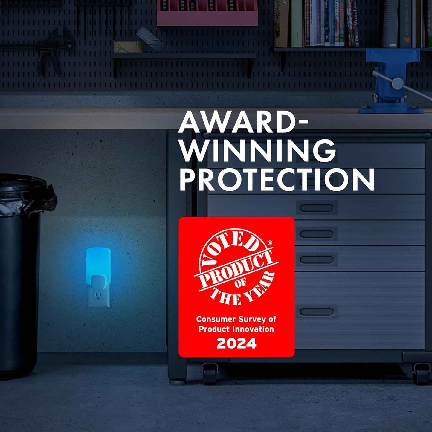 STEM Light Trap: Indoor Fruit Fly Trap, Effective Insect Control for Home, Attracts and Traps Flying Insects, Emits Soft Blue Light, Starter Kit with 2 Plug-In Devices and 2 Cartridges