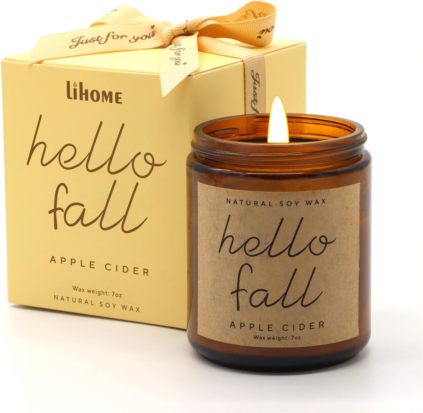 Fall Decorations for Home - Fall Candles, Gifts for Women, Natural Soy Wax Pumpkin Spice Scented Candles